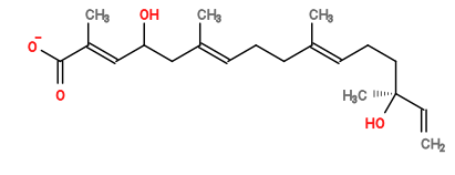 Subst // Subst = SMILES C=C[C@@](C)(O)CC/C=C(C)/CC/C=C(C)/C[CH](O)/C=C(C)/C([O-])=O