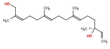 Subst // Subst = SMILES C=C[C@@](C)(O)CC/C=C(C)/CC/C=C(C)/CC/C=C(CO)/C