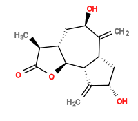 Subst // Subst = SMILES C=C1[C@H](O)C[C@@H]2[C@H](OC([C@H]2C)=O)[C@@H]3[C@H]1C[C@H](O)C3=C