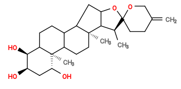 Subst // Subst = SMILES C=C1CCC6(OC1)OC5CC4C3CCC2[C@H](O)[C@H](O)C[C@@H](O)[C@]2(C)C3CC[C@]4(C)C5[C@@H]6C