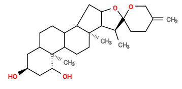 Subst // Subst = SMILES C=C1CCC6(OC1)OC5CC4C3CCC2C[C@H](O)C[C@@H](O)[C@]2(C)C3CC[C@]4(C)C5[C@@H]6C