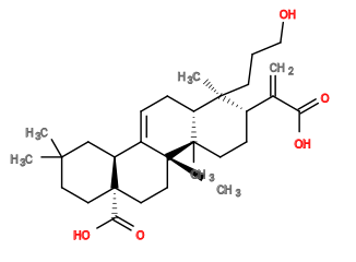 Subst // Subst = SMILES C[C@@]1([C@@H](CC[C@@]2([C@@H]1CC=C3[C@]2(CC[C@@]4([C@H]3CC(C)(CC4)C)C(O)=O)C)C)C(C(O)=O)=C)CCCO