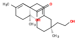Subst // Subst = SMILES C[C@@]1(CCO)CC2=CC[C@@]3([H])C(C(O)=O)=C(C)CC[C@]3(C)[C@@]2([H])CC1