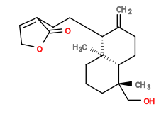 Subst // Subst = SMILES C[C@@]1(CO)CCC[C@]2(C)[C@@H]1CCC([C@H]2CCC3=CCOC3=O)=C