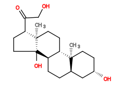 Subst // Subst = SMILES C[C@@]12[C@@H](C(CO)=O)CC[C@]1(O)[C@]3([H])CC[C@]4([H])C[C@@H](O)CC[C@]4(C)[C@@]3([H])CC2