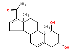 Subst // Subst = SMILES C[C@@]12C(CC=C2C(C)=O)C3CC=C4C[C@@H](O)C[C@@H](O)[C@]4(C)C3CC1