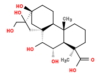 Subst // Subst = SMILES C[C@@]12CCC[C@@](C)(C(O)=O)[C@H]1[C@H](O)[C@H](O)[C@]34[C@H]2CC[C@]([C@](CO)(O)C4)(O)C3