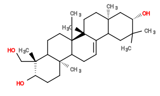 Subst // Subst = SMILES C[C@@]5(C)CC4/C3=C/CC2[C@@]1(C)CC[C@H](O)[C@](C)(CO)C1CC[C@@]2(C)[C@]3(C)CC[C@@]4(C)C[C@@H]5O