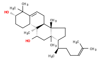 Subst // Subst = SMILES C[C@@H]([C@H]1CC[C@]2(C)[C@]1(C)C[C@H](O)[C@]3(C)[C@H]2CC=C4[C@H]3CC[C@H](O)C4(C)C)CC/C=C(C)/C