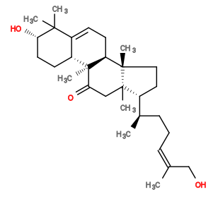 Subst // Subst = SMILES C[C@@H]([C@H]1CC[C@]2(C)[C@]1(C)CC([C@]3(C)[C@H]2CC=C4[C@H]3CC[C@H](O)C4(C)C)=O)CC/C=C(CO)/C