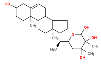 Subst // Subst = SMILES C[C@@H](C1CCC2[C@]1(C)CCC3C2CC=C4[C@]3(C)CCC(O)C4)C5OC(O)C(C)(O)C(O)(C)C5