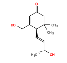 Subst // Subst = SMILES C[C@@H](O)/C=C/[C@H]1/C(CO)=C\C(=O)CC1(C)C