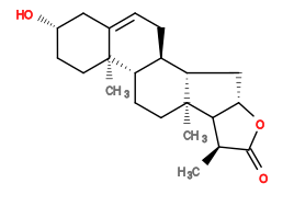 Subst // Subst = SMILES C[C@@H]1C(=O)O[C@H]2C[C@H]3[C@@H]4CC=C5C[C@@H](O)CC[C@]5(C)[C@H]4CC[C@]3(C)C21
