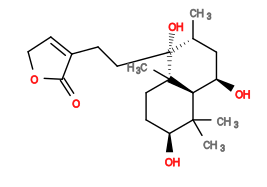 Subst // Subst = SMILES C[C@@H]1C[C@@H](O)[C@H]2C(C)(C)[C@@H](O)CC[C@]2(C)[C@@]1(O)CCC1=CCOC1=O