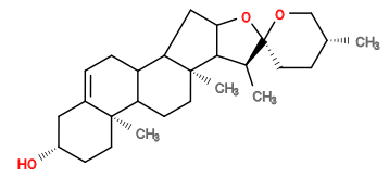 Subst // Subst = SMILES C[C@@H]1CC[C@@]6(OC1)OC5CC4C3C/C=C\2C[C@@H](O)CC[C@]2(C)C3CC[C@]4(C)C5[C@@H]6C