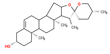 Subst // Subst = SMILES C[C@@H]1CC[C@@]6(OC1)OC5CC4C3C/C=C\2C[C@@H](O)CC[C@]2(C)C3CC[C@]4(C)C5[C@H]6C