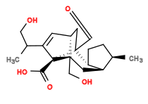 Subst // Subst = SMILES C[C@@H]1CC[C@@H]2[C@@H]1C[C@]3(CO)[C@H]4C[C@@](C=O)2[C@]([C@](O)=O)3C(C(CO)C)=C4