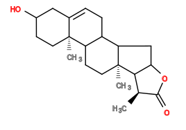 Subst // Subst = SMILES C[C@@H]4C(=O)OC5CC3C2C/C=C\1CC(O)CC[C@]1(C)C2CC[C@]3(C)C45