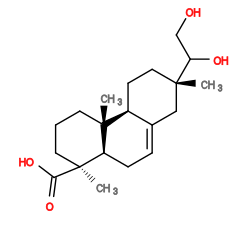 Subst // Subst = SMILES C[C@]1(C(O)=O)CCC[C@@]2(C)[C@H]1CC=C3[C@@H]2CC[C@](C)(C(O)CO)C3