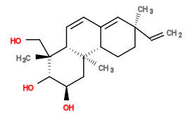 Subst // Subst = SMILES C[C@]1(C=C)CC[C@H]2C(C=C[C@@H]3[C@]2(C)C[C@@H](O)[C@H](O)[C@@]3(CO)C)=C1