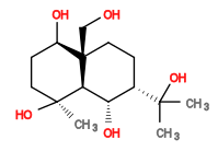 Subst // Subst = SMILES C[C@]1(O)CC[C@@H](O)[C@@]2(CO)[C@H]1[C@@H](O)[C@@H](C(C)(O)C)CC2