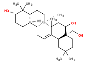 Subst // Subst = SMILES C[C@]12CC[C@H](O)C(C)(C)[C@@H]1CC[C@]3(C)[C@@H]2CC=C4[C@@]3(C)C[C@@H](O)[C@]5(CO)[C@H]4CC(C)(C)CC5