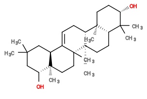 Subst // Subst = SMILES C[C@]12CC[C@H](O)C(C)(C)[C@@H]1CC[C@]3(C)[C@@H]2CC=C4[C@@]3(C)CC[C@]5(C)[C@H]4CC(C)(C)C[C@H]5O