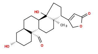 Subst // Subst = SMILES C[C@]12CC[C@H]3[C@@H](CC[C@@]4([H])[C@]3(C=O)CC[C@H](O)C4)[C@@]1(O)CC[C@@H]2C5=CC(OC5)=O
