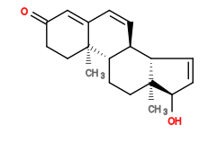 Subst // Subst = SMILES C[C@]12CCC(C=C1C=C[C@@H]3[C@@H]2CC[C@@]4(C)[C@H]3C=C[C@H]4O)=O