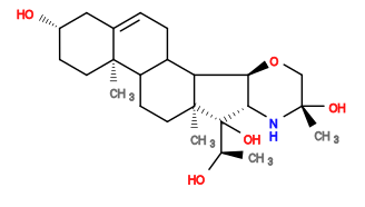Subst // Subst = SMILES C[C@]12CCC3C(CC=C4[C@]3(C)CC[C@H](O)C4)C1[C@@H](OC[C@](C)(O)N5)[C@H]5[C@]2([C@H](O)C)O
