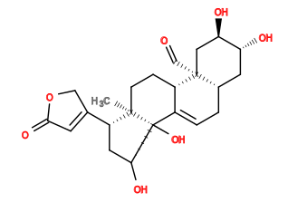 Subst // Subst = SMILES C[C@]34CC[C@H]2/C(=C\C[C@H]1C[C@@H](O)[C@H](O)C[C@@]12C=O)[C@@]3(O)[C@H](O)C[C@@H]4/C5=C/C(=O)OC5