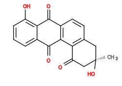 Subst // Subst = SMILES C[C@]4(O)CC(=O)c2c(ccc3c(=O)c1c(O)cccc1c(=O)c23)C4