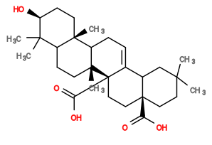 Subst // Subst = SMILES C[C@]5(C)CC[C@]4(C(=O)O)CC[C@]3(C(=O)O)/C(=C\CC2[C@@]1(C)CC[C@H](O)[C@](C)(C)C1CC[C@]23C)C4C5