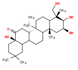 Subst // Subst = SMILES C[C@]5(C)CC[C@]4(O)C(=O)C[C@]3(C)C(CCC2[C@@]1(C)C[C@H](O)[C@H](O)[C@@](C)(CO)C1CC[C@]23C)C4C5