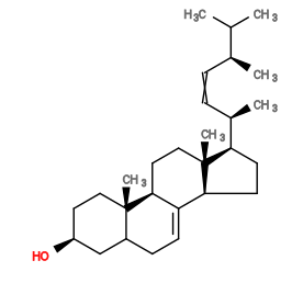 Subst // Subst = SMILES C[C@H](C(C)C)C=C[C@@H](C)[C@H]1CC[C@@]2([H])C3=CCC4C[C@@H](O)CC[C@]4(C)[C@@]3([H])CC[C@]12C