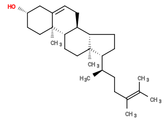 Subst // Subst = SMILES C[C@H](CC/C(C)=C(C)\C)[C@H]1CC[C@@H]2[C@]1(C)CC[C@H]3[C@H]2CC=C4[C@]3(C)CC[C@H](O)C4