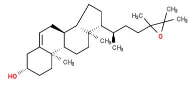 Subst // Subst = SMILES C[C@H](CCC(C1(C)C)(O1)C)[C@H]2CC[C@@H]3[C@]2(C)CC[C@H]4[C@H]3CC=C5[C@]4(C)CC[C@H](O)C5