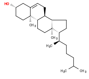 Subst // Subst = SMILES C[C@H](CCCC(C)C)[C@H]1CC[C@@H]2[C@@]1(CC[C@H]3[C@H]2CC=C4[C@@]3(CC[C@@H](C4)O)C)C
