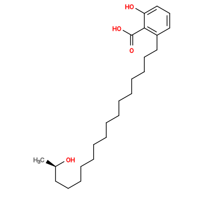 Subst // Subst = SMILES C[C@H](CCCCCCCCCCCCCCCC1=C(C(O)=O)C(O)=CC=C1)O