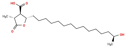 Subst // Subst = SMILES C[C@H](O)CCCCCCCCCCCCC[C@@H]1OC(=O)[C@H](C)[C@H]1C(=O)O