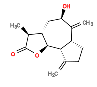 Subst // Subst = SMILES C[C@H]1[C@@H]2C[C@@H](O)C([C@@H]3CCC([C@@H]3[C@H]2OC1=O)=C)=C
