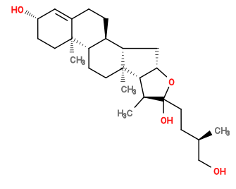 Subst // Subst = SMILES C[C@H]1[C@H]2[C@@H](OC1(O)CC[C@H]([CH2]O)C)C[C@@H]3[C@]2(C)CC[C@H]4[C@H]3CCC5[C@]4(C)CC[C@H](O)C=5