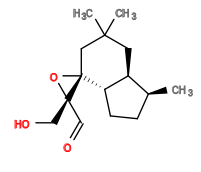 Subst // Subst = SMILES C[C@H]1CC[C@@]2([C@]([C@]3(CO)C=O)(O3)CC(C)(C[C@]21[H])C)[H]
