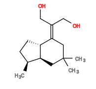 Subst // Subst = SMILES C[C@H]1CC[C@]2([H])/C(CC(C)(C)C[C@]21[H])=C(CO)\CO