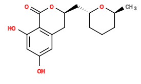 Subst // Subst = SMILES C[C@H]1CCC[C@@H](O1)C[C@H]2CC3=C(C(O2)=O)C(O)=CC(O)=C3