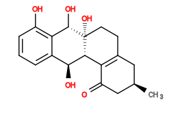 Subst // Subst = SMILES C[C@H]4CC(=O)/C2=C(CC[C@]3(O)[C@@H](O)c1c(O)cccc1[C@H](O)[C@@H]23)\C4