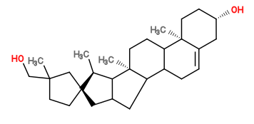 Subst // Subst = SMILES C[C@H]5C4C(CC3C2C/C=C\1C[C@@H](O)CC[C@]1(C)C2CC[C@@]34C)C[C@]56CCC(C)(CO)C6