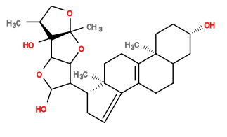 Subst // Subst = SMILES C[C@H]6CO[C@]7(C)OC1C(OC(O)C1[C@H]3C/C=C\2/C5=C(CC[C@@]23C)/[C@@]4(C)CC[C@H](O)CC4CC5)C67O