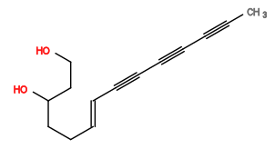 Subst // Subst = SMILES CC#CC#CC#C/C=C/CCC(CCO)O