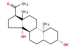 Subst // Subst = SMILES CC(=O)[C@@H]3CC[C@]4(O)[C@@H]2CC[C@H]1C[C@@H](O)CC[C@]1(C)[C@H]2CC[C@]34C